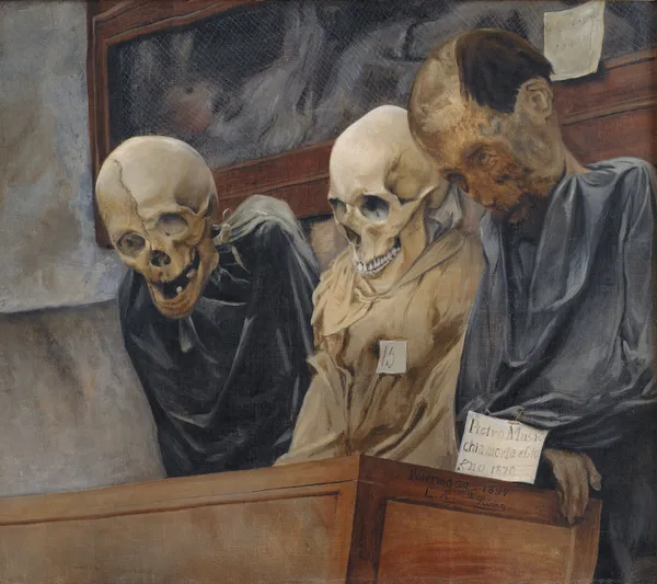 Three Skulls from Convento dei Cappucini at Palermo av Laurits Andersen Ring