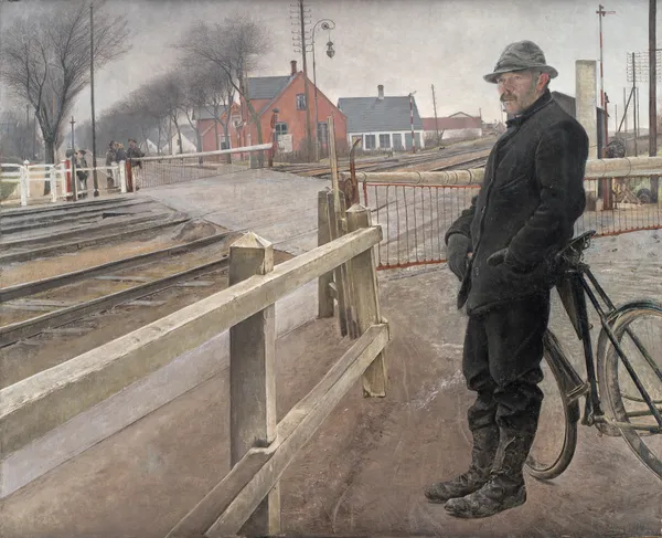 Waiting for the Train. Level Crossing by Roskilde Highway av Laurits Andersen Ring