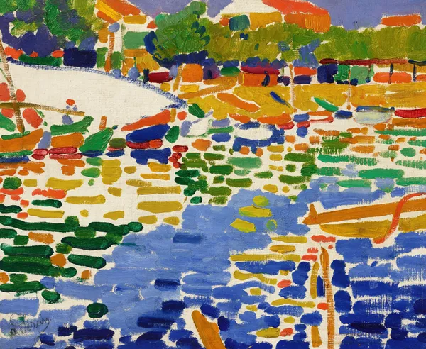 Barques amarrées à l’Estaque av André Derain