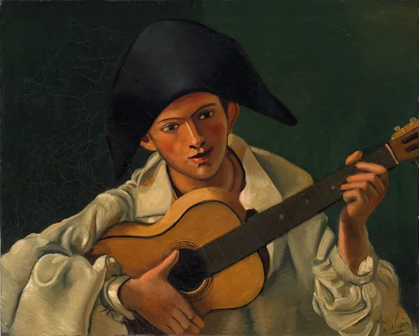 Buste d’arlequin à la guitare av André Derain