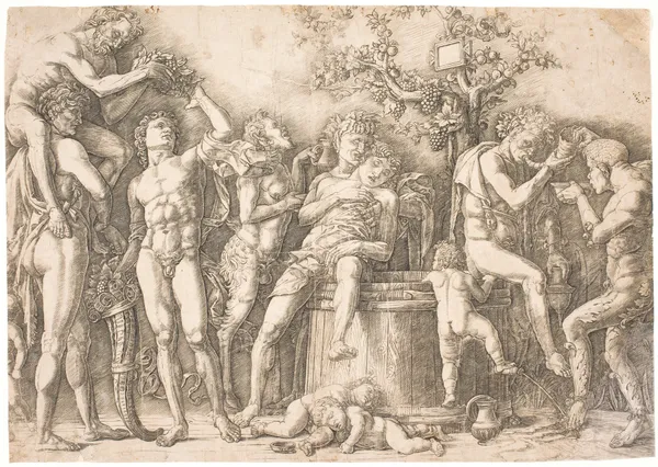 Bakkanal ved vinkarret av Andrea Mantegna