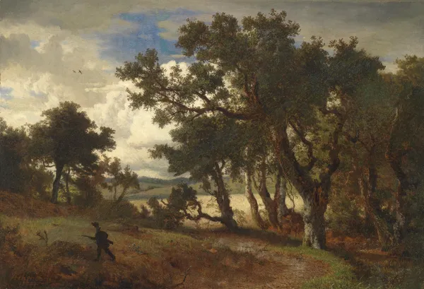 Jäger in Landschaft av Andreas Achenbach