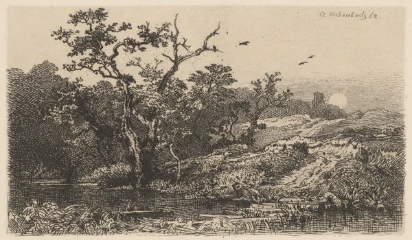 Landscape with a Lake av Andreas Achenbach