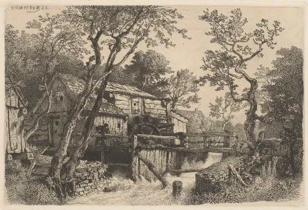 Landscape with a Mill av Andreas Achenbach