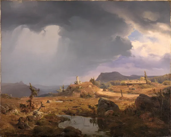 Norwegian landscape av Andreas Achenbach