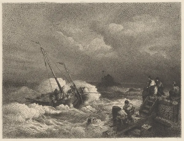 Seaside Landscape av Andreas Achenbach