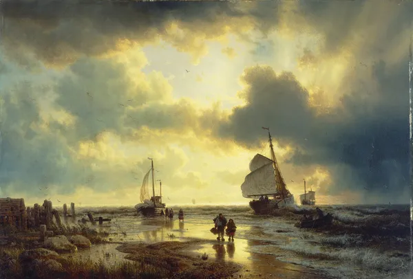The Ebb-tide av Andreas Achenbach