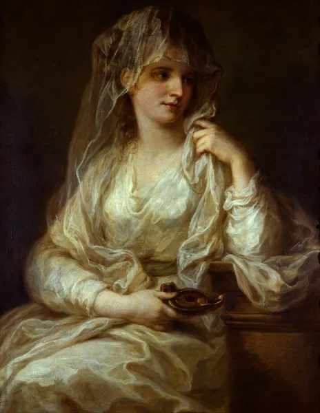 Portrait Of A Lady As A Vestal Virgin av Angelica Kauffmann