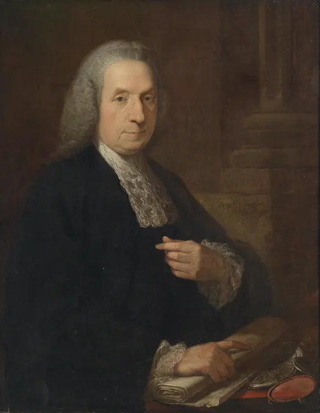 Portrait of the Irish lawyer and politician Philip Tisdall av Angelica Kauffmann