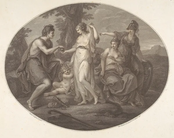The Judgement Of Paris av Angelica Kauffmann