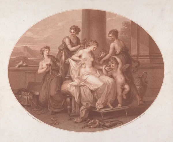Venus Attired By The Graces av Angelica Kauffmann