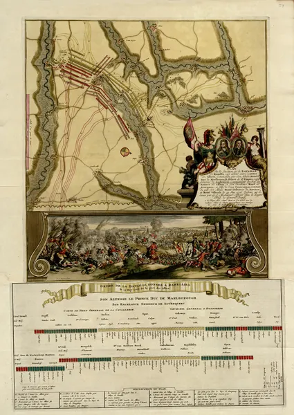 Plan de la situation ou la bataille de Ramillis av Anna Beek