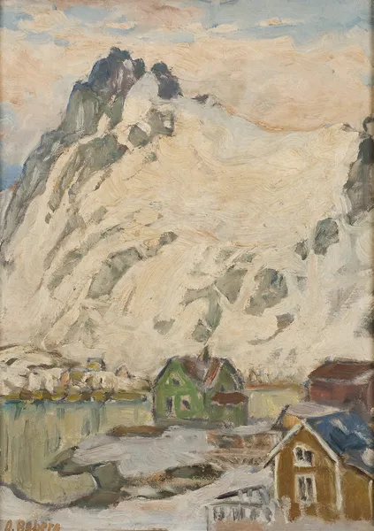 At the Foot of the Mountain. Study from Lofoten av Anna Boberg