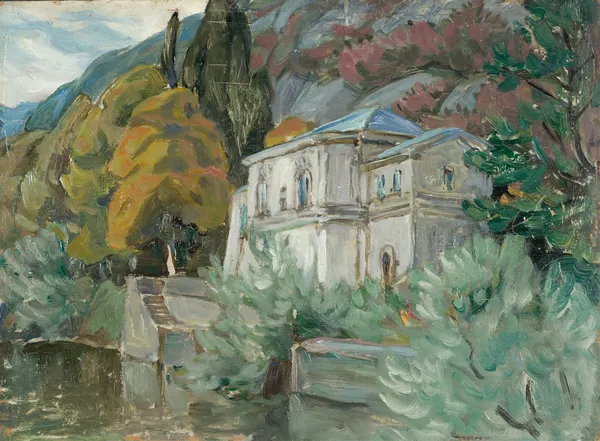 By Lago di Como. Study from Italy av Anna Boberg