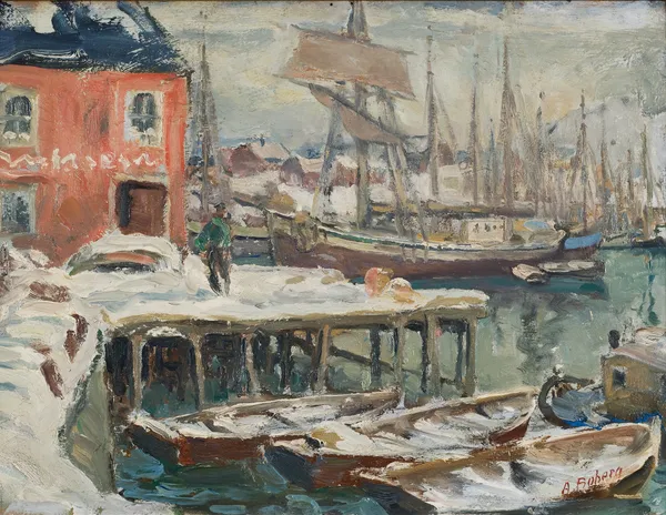 Jetty, Lofoten. Study from North Norway av Anna Boberg
