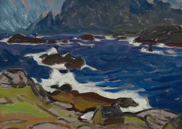 Study during a Storm. From Lofoten av Anna Boberg