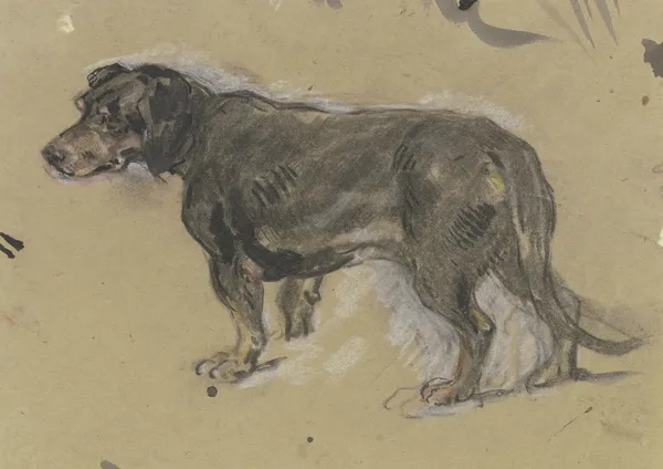 Dachshund to the left av Anton Burger