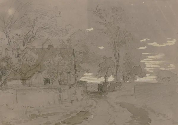 Farmstead at the road av Anton Burger