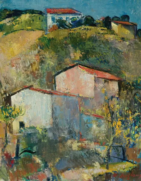 Häuser Am Hang (Houses On A Slope) av Anton Faistauer