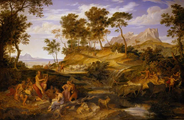 Apollo Among The Thessalian Shepherds av Joseph Anton Koch