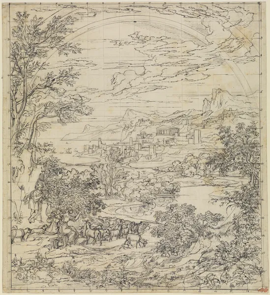 Heroische Landschaft mit Regenbogen av Joseph Anton Koch