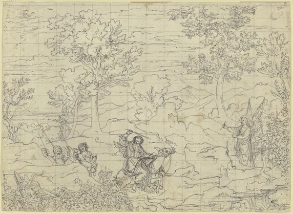 Landscape with Bileam av Joseph Anton Koch