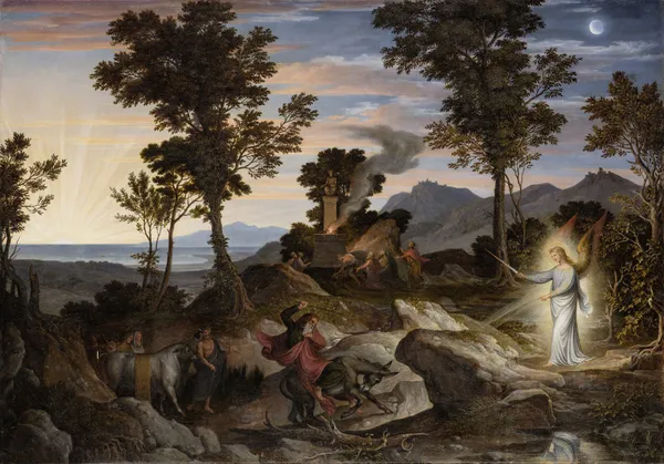 Landscape with the Prophet Balaam and his donkey av Joseph Anton Koch