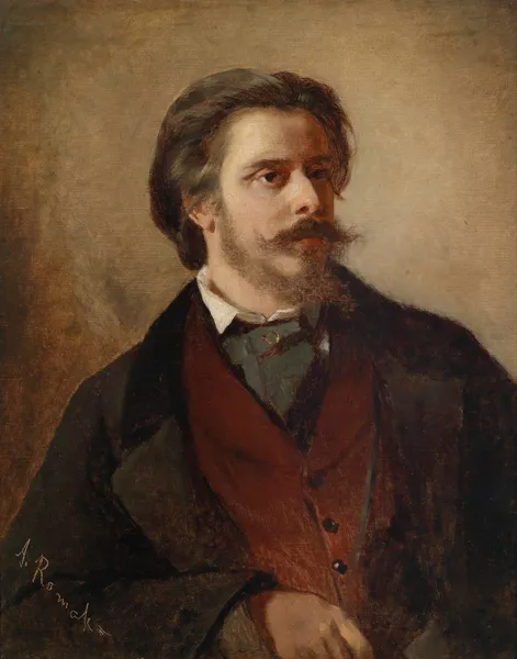 Bildnis des Malers Berthold Winder av Anton Romako