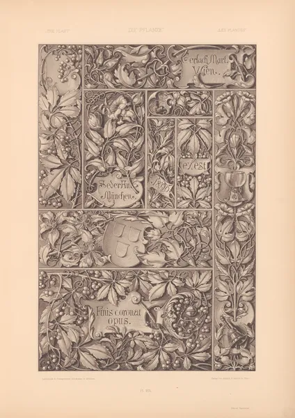 Die Pflanze in Kunst und Gewerbe (The Plant in Art and Industry) Pl.139 av Anton Seder