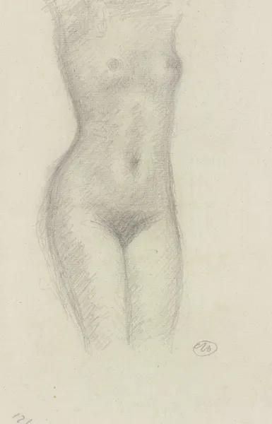 Female nude (torso) from the front, ca. 1935 av Aristide Maillol