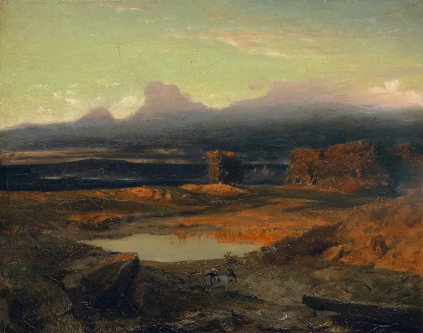 Landscape At Sunset, 1849 av Arnold Böcklin