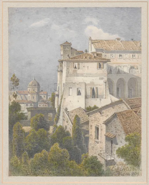 View of Palazzo Caffarelli – Clementino in Rome av Arthur Blaschnik