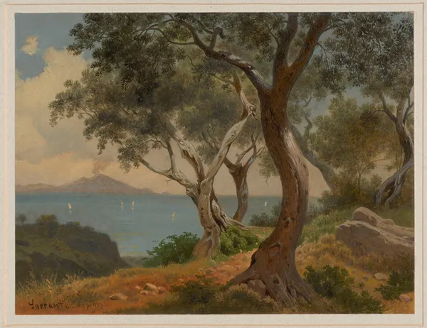 View of Vesuvius from Sorrento av Arthur Blaschnik