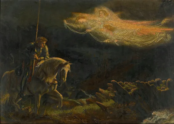 Study for Sir Galahad – The quest for the holy grail av Arthur Hughes