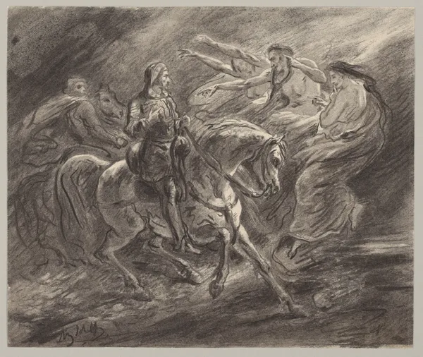 Macbeth, I, 3, Macbeth and the witches av Ary Scheffer
