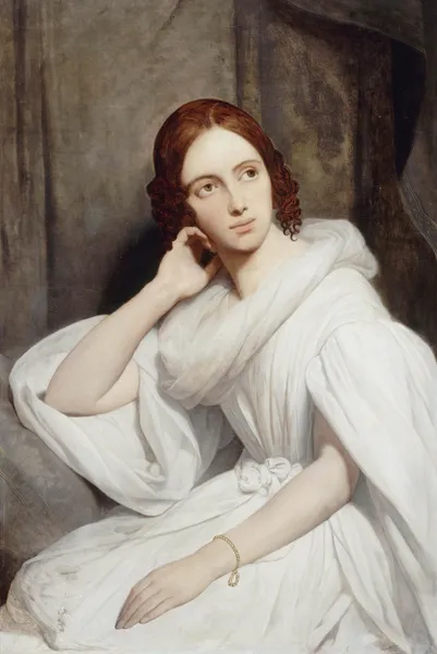 Portrait of Sophie Marin, widow of Lieutenant General Baudrand av Ary Scheffer