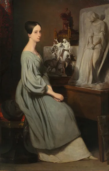 Princess Marie d’Orléans in Her Studio av Ary Scheffer