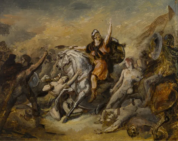 The Battle of Tolbiac av Ary Scheffer