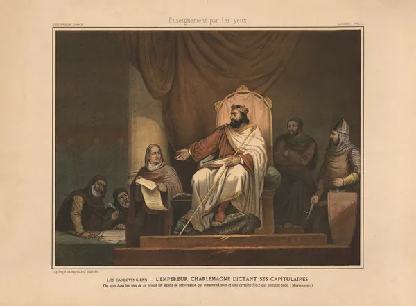 The Carolingians – Emperor Charlemagne dictating his capitularies av Ary Scheffer