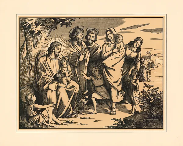 Jesus blesses the little children av Aschendorff