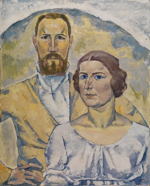 Selbstbildnis des Künstlers mit seiner Frau av August Babberger