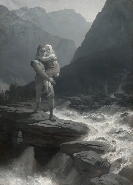 Frithiof and Ingeborg av August Malmström