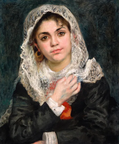 Lise in a White Shawl av Pierre-Auguste Renoir