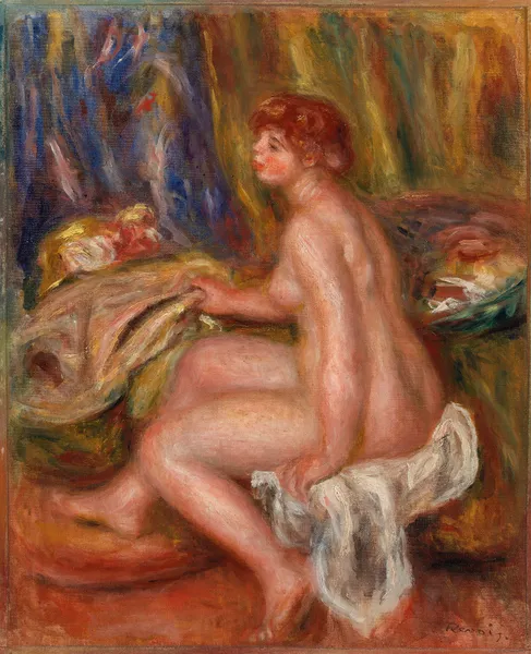 Seated Female Nude, Profile View (Femme nue assise, vue de profil) av Pierre-Auguste Renoir