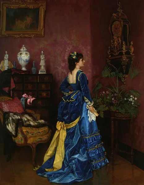 Le Robe Bleu av Auguste Toulmouche