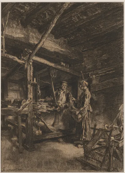 The Weaver (Le tisserand) av Léon Augustin Lhermitte