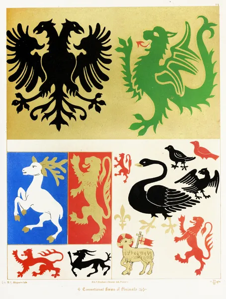 Conventional Forms of Animals ; Eagle, Dragon, Hart, Lion, Swan, Lamb, Martlet. av Augustus Pugin