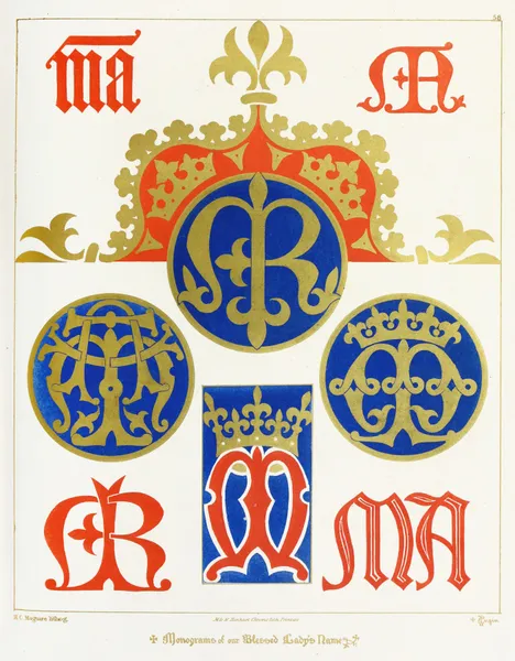 Eight Monograms of our Blessed Lady’s Name av Augustus Pugin