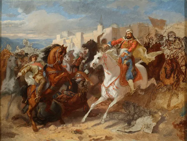 Episode from Austro-Turkish wars, sketch av Stanisław Chlebowski