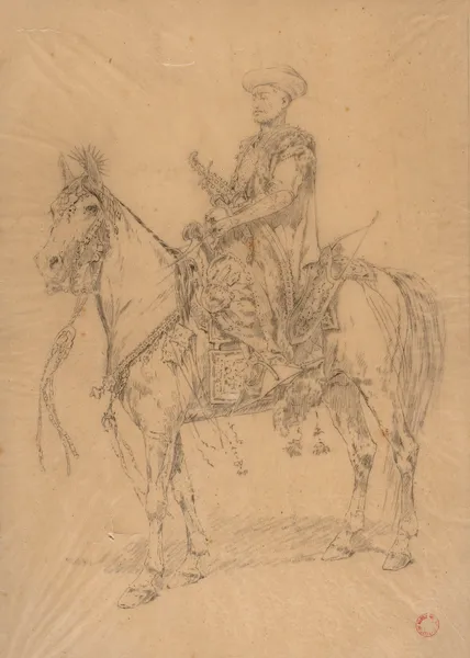 Mehmed II on horseback – study for the painting “Entry of Mehmed II into Constantinople” av Stanisław Chlebowski